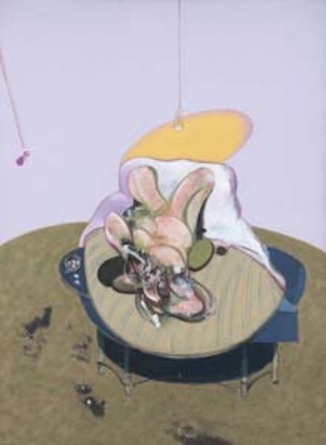 4 Lying Figure: Francis Bacon & the female nude: MACUSHLA ROBINSON Francis Bacon, Lying figure , 1969, oil on canvas, 198 x 147.5cm; Foundation Beyeler, Riehen/Basel; ©The Estate of Francis Bacon; DACS/Licensed by Viscopy; showing in Francis Bacon: five decades , Art Gallery of NSW, Sydney, 17 November 2012 to 24 February 2013