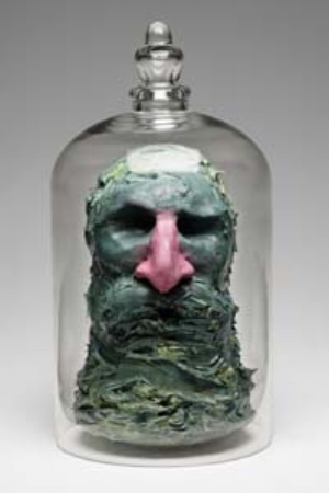 5 Zombie Thoughts from the Past: Writing & the Public Sphere: ANDREW FROST Laith McGregor, Tete (Grey) , 2011, oil paint, glass, modelling clay, 33 x 18 x 18cm. Image courtesy the artist and Sullivan+Strumpf Fine Art, Sydney