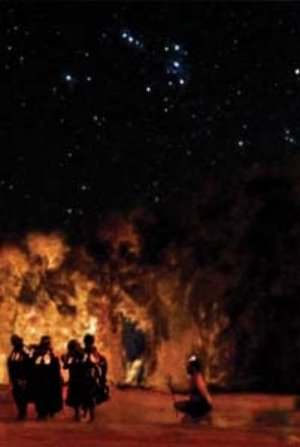2 Kungkarangkalpa: the Seven Sisters Songline under a Canberra Sky: TONY COLLINS Kungkarangkalpa ceremony, 2012, Anangu dancers at Cave Hill, west of Ernabella; photo: Tessa Keenan