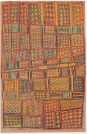 3 Beauty and the burial of difference: The Yirrkala drawings: Darren Jorgensen Gumuk Gumana, Dhalwangu freshwater at Gängan , 1947, crayon on brown paper, 155 x 74cm; Berndt Museum, The University of Western Australia, Perth; © the estate of the artist
