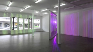 1 Straddling the spectrum: Rebecca Baumann and Brendan van Hek’s ‘colour restraint’: Andrew Purvis Rebecca Baumann, Once More With Feeling , 2014, installation view, Trivision billboard, plexiglas, ETC Source Four, 330 x 430cm. image courtesy the artist; photo: Sam Harnettmore