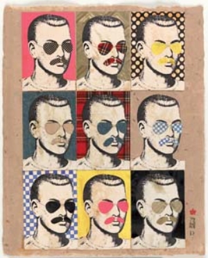 2 ‘When This You See Remember Me’: David McDiarmid at the NGV: DANIEL MUDIE CUNNINGHAM David McDiarmid, Strangers in the night , 1978, collage of cut coloured paper and photocopy on mulberry paper, 62.6 x 50.7cm, National Gallery of Victoria, Melbourne, proposed acquisition; © reproduced with the permission of the David McDiarmid estate