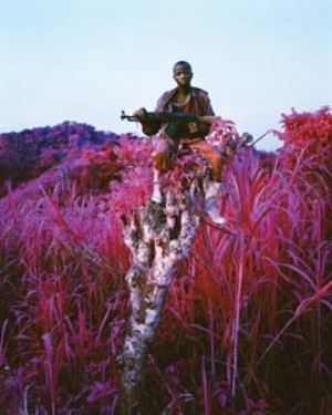 3 An ongoing state of conflict: Richard Mosse’s The Enclave: SUSAN GIBB Richard Mosse, Higher Ground , 2012, still from The Enclave, 2012–13; 16mm infra-red film transferred to HD video, 39min:25sec; produced in eastern Democratic Republic of Congo; director/producer Richard Mosse; image courtesy and © Richard Mosse, and Jack Shainman Gallery, New York