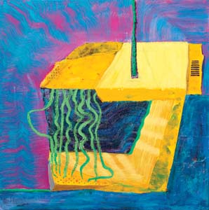 13 Andrzej Zielinski: pulp digital fictions: MARK PENNINGS Andrzej Zielinski , Green Shredded, 2011, acrylic on linen, 102 x 102cm . Image courtesy the artist and Gallery 9, Sydney