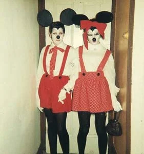 13 Queering Sydney - The ‘art and fashion queens’: SALLY GRAY Clarence Chai, photograph of Peter Tully (right) as Minnie Mouse dressed for the annual Arts Ball, Melbourne, 1966