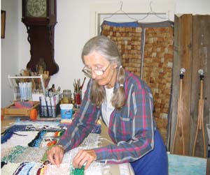 11 obituary: Aadje Bruce: VIVONNE THWAITES 1934 – 2011 Aadje was a delight to work with, kind and considerate. Her works were never reduced back, she held to her convictions. For the exhibition Littoral in Hobart in 2010 we showed her sea of collected plastics. This work jolted audiences with its uncompromising stance regarding rubbish, plastics in our oceans that will not be absorbed into our environment. She gave us stark reminders of the reality of the effects of pollution in our oceans. She produced a truly abstract work,knitted with random colours and materials, for the Textile Biennial. This work was acquired by the gallery at Tamworth for their collection Aadje was a great artist. Using humble materials she spoke to vast audiences, challenging them again and again to rethink the way they viewed the world. (Extract)