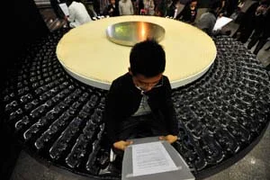 2 ‘There is also the West Heavens’: a Chinese-Indian conversation: CAROLINE TURNER RAQS MEDIA COLLECTIVE, REVOLUTIONARY FORCES , 2010. Installation view from the exhibition Place.Time.Play: Contemporary Art from India and China, Shanghai, 2010. Image courtesy the artist
