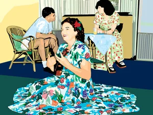8 The Togart test: SASHA GRISHIN Chips Mackinolty, Neta , Darwin 1950, Giclee print, 90 x 68cm. Image courtesy the artist and Karen Brown Gallery, Darwin