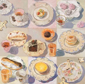 11 Controversy & acclaim: 60 years of the Mosman Art Prize: JEREMY ECCLES Lucy Culliton, Still Life / White Ground , 2000, oil on board, 120 x 120cm, From the Collection of Mosman Art Gallery Mosman Council. Images courtesy the artists