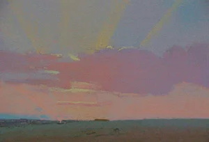 12 Quixotic Pursuit: Tim Miller’s Sundown: PATTI MILLER Tim Miller, 19.2.09 , pastel on paper, 12 x 17cm. Courtesy the artist and Charles Hewitt Gallery, Sydney