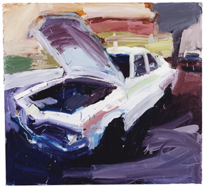 6 Growing Pains – A journey through BEN QUILTY LIVE!, LAINI BURTON Torana no. 5, 2003, oil on canvas, 120 x 140cm. Private collection.