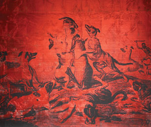 8 Theme Park: A Rollercoaster Ride: MARIANNE RIPHAGEN The Island V, 2008, from The Island series, mixed media on Belgian linen, 250 x 300 x 5cm
