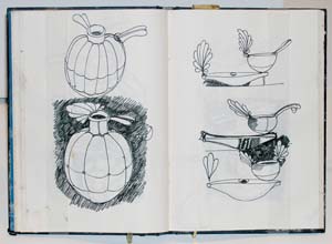 10 Alan Peascod: influences and dialogue: PAUL DONNELLY Alan Peascod, Notebook , Glasgow, Wombarra, 1987. Collection of Ellen Peascod