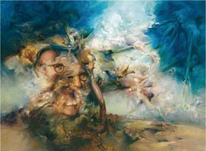 9 James Gleeson 1915 to 2008: CHRISTOPHER CHAPMAN James Gleeson, Portrait of the artist as an evolving landscape , 1993, oil on canvas. Private collection. Courtesy of Tim Olsen Gallery, Sydney. Image courtesy National Portrait Gallery, Canberra. Currently on show in the new National Portrait Gallery debut exhibition Open Air, Portraits and Landscape, 4 December 2008 to 1 March 2009