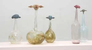 2 Et in Arcadia Ego: Lost and Found at TarraWarra: GERALDINE BARLOW Francis Upritchard, Flock , 2008, glass and modeling material. Installation view, Lost & Found , TarraWarra Museum of Art. Courtesy the artist, Ivan Anthony Gallery, Auckland, New Zealand, and Kate MacGarry, London, United Kingdom. This project has been supported by visiting artist residencies at Artspace, Sydney, and the Glass and Ceramics Studios at Sydney College of the Arts, University of Sydney. Photograph by John Brash