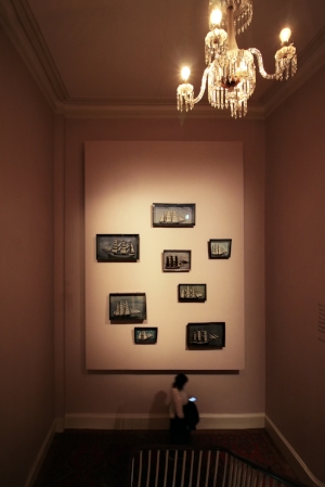 12 Blow, winds, and crack your cheeks!: ‘Tempest’ at TMAG: Craig Judd, Hobart Tempest, exhibition view, stairwell intervention, Tasmanian Museum and Art Gallery (TMAG), Hobart, 2016; image courtesy TMAG, Hobart; photo: James Spencer