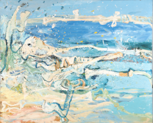 9 Landscapes of the mind: Michael Taylor at CMAG: Michael Desmond, Canberra Michael Taylor, Bones, Eden , 1983, oil on canvas, 183 x 229cm; private collection, Bowral; photo: Rob Little
