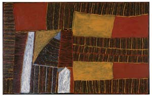 5 Kitty Kantilla: MARIELLE SCHWERIN, Melbourne Kutuwalumi Purawarrumpatu Kitty Kantilla, Tiwi, Untitled, 2002, earth pigments on canvas, private collection, NSW. © The artist’s estate, courtesy of Jilamara Arts & Crafts 6 Interference problems? Comments on the recent reception of Howard Arkley: JOHN GREGORY