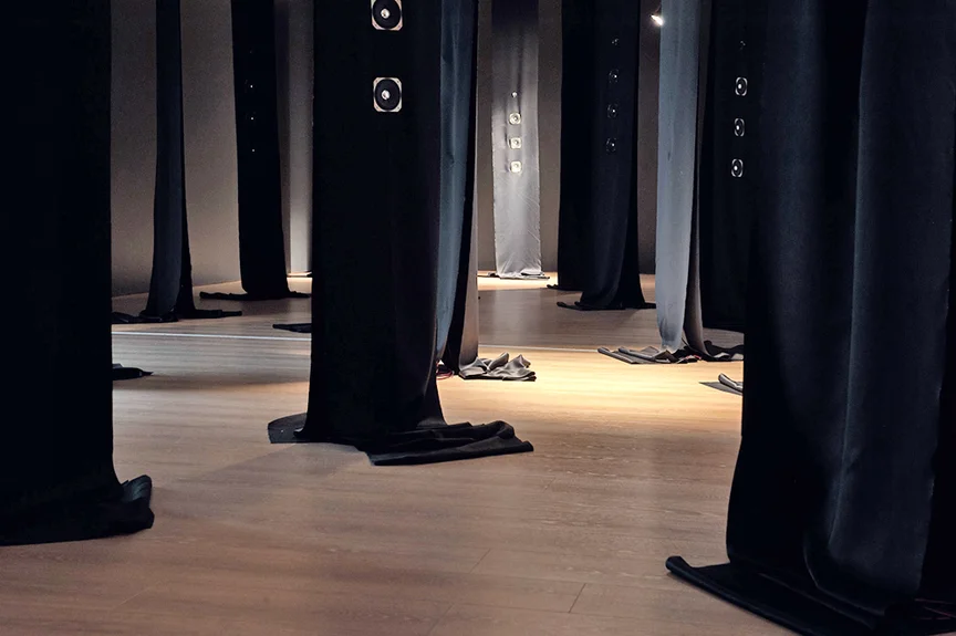 Tintin Wulia, Untold Movements Act 1 – Neitherland, Whitherland, Hitherland , 2015, installation view; 32-channel sound installation, dimensions variable; image courtesy the artist and Milani Gallery, Brisbane