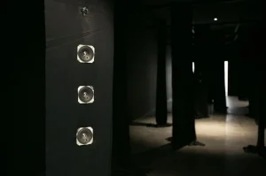 10 Southeast Asia Forum: Dissonant voiceS: Michael Fitzgerald, Singapore Tintin Wulia, Untold Movements Act 1: Neitherland, Whitherland, Hitherland, 2015, installation view, Art Stage Singapore, 2017; 32-channel sound installation, dimensions variable; image courtesy the artist, Art Stage Singapore and Milani Gallery, Brisbane