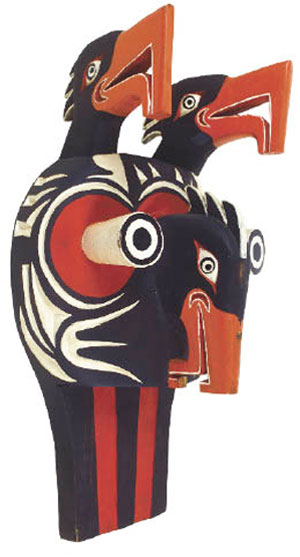 4 People of the cedar: First nations art from the northwest coast of Canada: MELINDA HINKSON Fred Modeste, First nation: Coast Salish, Sxwaixwe mask, c. 1975, wood, paint. Courtesy of the High Commission of Canada, Australia