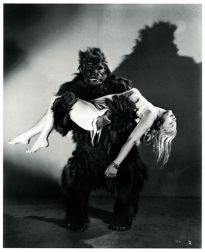 1 It started with a kiss: ADRIAN MARTIN Production still from Bride of the Gorilla (USA, 1951), directed by Curt Siodmak. Courtesy of teh Academy of Motion Pictures and Sciences, Los Angeles, and Wade Williams, Kansas City. In Kiss of the Beast: From Paris Salon to King Kongat the Queensland Art Gallery, Brisbane, from 16 November 2005 to 22 January 2006