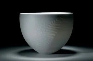 4 Handled with care: Less Blakeborough and Gwyn Hansessn Pigott: PATSY HELY Les Blakebrough, Large Bowl (from the Derwent series), 2002, unglazed Southern Ice porcelain, deep etched, shellac, resist. Courtes the artist Les Blakeborough: Ceramics was on exhibition at Object Gallery, Sydney, from 19 November 2005 to 15 January 2006 and is touring nationally during 2006-07 Gwyn Hanssen Piggott: A survey 1995-2005 opened at the National Gallery of Victoria, Melbourrne, on 4 November 2005 until 19 March 2006