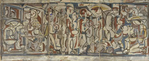 2 A walk with Fairweather to Anak Bayan Street: TONY TWIGG Ian Fairweather, Anak Bayan , 1957, gouache on cardboard on hardboard (3 sheets). Art Gallery of New South Wales, bequest of Lucy Swanton