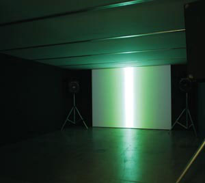 9 New York to New Plymouth: Where eye becomes ear in What sound does a color make?: JOHN HURRELL   Granular-Synthesis [Kurt Hentschläger and Ulf Langheinrich],  LUX , 2003, single-channel projection with sound, 20 mins. Installation at the Govett-Brewster Art Gallery, New Plymouth, New Zealand. Courtesy the artists and Govett-Brewster Art Gallery