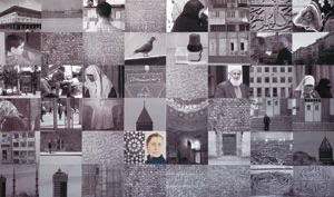 12 LETTER FROM ISTANBUL: STEPHEN NAYLOR   Y Z Kami [Iran/USA],  The real beloved is not the form , 2005, installation of photographs and painting. Photo Stephen Naylor