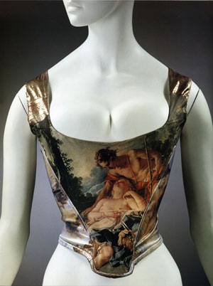 7 Theatres of fashion: Vivienne Westwood and Boucher, Watteau and the origin of the Rococo: HANNAH WILLIAMS Vivienne Westwood, Corset printed with a detail from Francois Boucher, Daphnis and Chloe (shepherd atching a sleeping shepherdess) , from the Portrait collection (Autumn/Winter 1990 - 91)