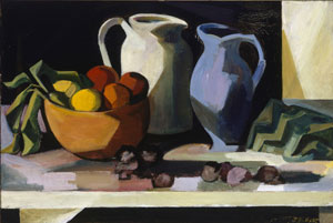 8 Footnotes matter: Jean Bellette Retrospective: DINAH DYSART Jean Bellette, Still Life with wooden bowl , c1954, oil on hardboard. Collection of the Art Gallery of New South Wales. Photo Brenton McGeachie for AGNSW