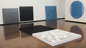 8 Hilarie Mais: Survey of works 1974 – 2004 at the ANU Drill Hall Gallery: ANNE SANDERS, Canberra Installation detail from the exhibition HIlarie Mais: Survey of works 1974 - 2004 , at the ANU Drill Hall Gallery, Canberra