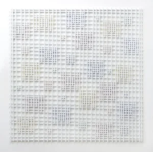 7 Hilarie Mais: A geometary of Emotion: Michael Desmond, Sydney Hilarie Mais, Cluster Ghost , 2016, Synthetic polymer paint on wood, 182 x 182 x 4.5cm; image courtesy and copyright the artist; photo: Jessica Maurer
