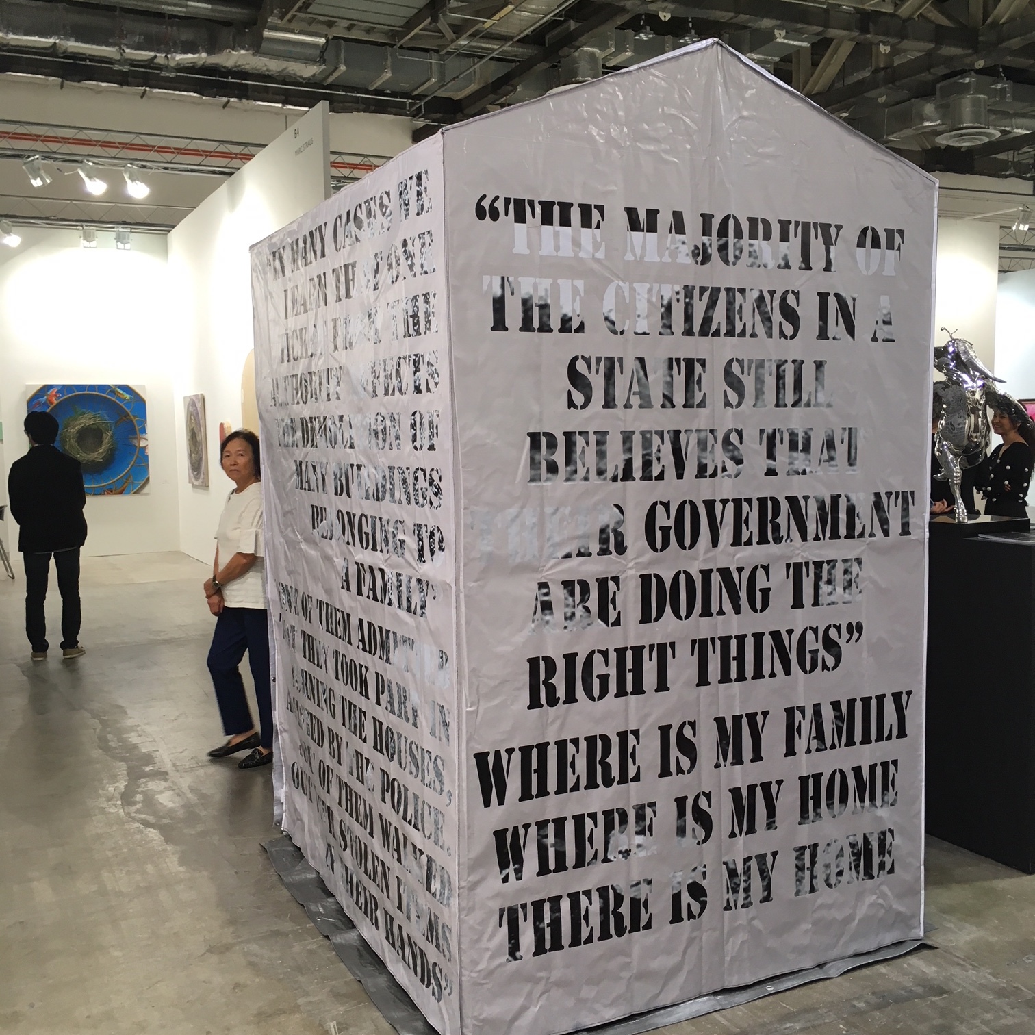 Thidarat Chantachua, Restart , 2018, installation view, SAC Gallery booth at the 8th Art Stage Singapore, January 2018; photo: Anne-Marie Jean