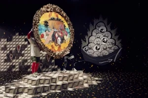 7 ENTERTAINMENT AND WONDER: SPECULATING ON THE 'NGV TRIENNIAL': MICHAEL FITZGERALD, MELBOURNE Uji Handoko Eko Saputro (a.k.a. Hahan), Young speculative wanderers , 2014–15,installation views,‘NGV Triennial’, NGV International, Melbourne, 2017; National Gallery of Victoria, Melbourne, purchased through NGV Supporters of Contemporary Art, 2016; photos: Tom Ross