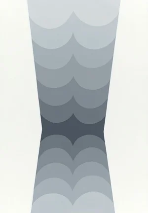 12 'the field revisited': let's talk about gender:&nbsp;michael fitzgerald,  melbourne    Normana Wight,&nbsp; Untitled – double curve grey , 1968,&nbsp;colour screen print,&nbsp;76.7 x 56cm (sheet);&nbsp;National Gallery of Victoria, Melbourne, purchased, NGV Supporters of Prints and Drawings, 2014;&nbsp;© Normana Wight   