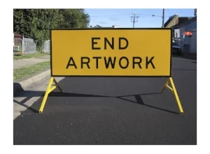 9 Richard tipping: notes on 'art word' Richard Tipping, Artwork , 2004, photographed in Mayfield, New South Wales, 2004; double-sided sign, reflective tape on boxed-edged steel sheet, 60 x 150cm on A-frame legs, edition of 4; Lake Macquarie City Art Gallery; digital photograph 2004, printed 2018, 59.4 x 41cm, Latrobe Regional Gallery, Morwell; image courtesy the artist and Australian Galleries, Melbourne and Sydney; photo: Richard Tipping