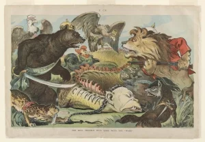 10 mingled ferocity and childish want of taste: huang yongping's les consoles de jue souveraines Udo J. Keppler, The real trouble will come with the “wake” , 1900, colour lithograph, 35 x 51cm (sheet), Library of Congress, Washington, D.C.; image courtesy the Library of Congress, Washington, D.C.