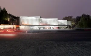 5 Adelaide contemporary: a new-ish proposition: wendy walker, Adelaide Diller Scofidio + Renfro and Woods Bagot, Adelaide Contemporary, North Terrace frontage, concept design, 2018; image courtesy Diller Scofidio + Renfro and Woods Bagot, New York and Adelaide, and Malcolm Reading Consultants, London