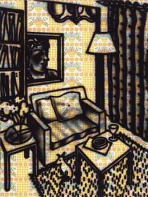 3 Howard Arkley: CHRISTOPHER CHAPMAN, Sydney Howard Arkley, Suburban interior, 1983, synthetic polymer paint on canvas. Museum of Modern Art at Heide, Melbourne, the Baillieu Myer Collection of the 80s