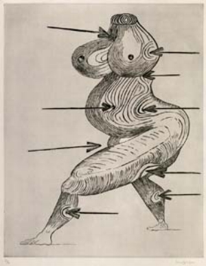 1 Ecstasy and melancholy from the Masters of emotion at the Mornington Peninsula Regional Gallery: Victoria HUGH HUDSON Louise Bourgeois, St Sébastienne , 1992, drypoint, edn 36/50, private collection, Melbourne