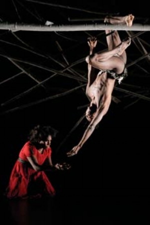 2 Storylines in Tasmania: VIVIEN JOHNSON Bangarra Dance Theatre dancers Elma Kris and Patrick Thaiday in a scene from the company’s current production Mathinna. Image courtesy Bangarra Dance Theatre. Photograph by Jeff Busby. Choreographed by Bangarra’s Artistic Director Stephen Page, Mathinna is based on the life of Mathinna (1835 - 1856), a Tasmanian Aboriginal woman tragically caught ‘between two cultures’. Mathinna is currently showing at the Drama Theatre, Sydney Opera House until August 23, 2008
