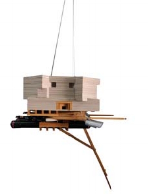 4 First past the Post-Colonial: JOHN KELLY John Kelly, Probe II, 2008, plastic, cardboard, wood, glass, easel, IKEA product (wooden coat hook), TV, photo display, security cameras, Chinese calligraphy brushes
