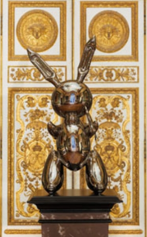 6 Jeff Koons in the Palace: WES HILL Jeff Koons, Rabbit , 1986, stainless steel, 104.1 x 48.3 x 305.cm. Installed in Le Salon de l’Abondance (in the King’s Grand Apartment)