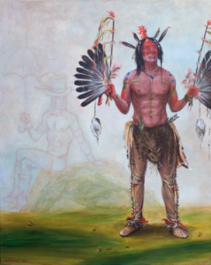 6 Apropos Appropriate Appropriations: After the Apologies: DAVID GARNEAU Kent Monkman, Old Bear with Tinselled Buck No. 10,601 , 2008, acrylic on canvas, 76.2 x 61cm. Image courtesy the artist and Stephen Friedman Gallery, London, England