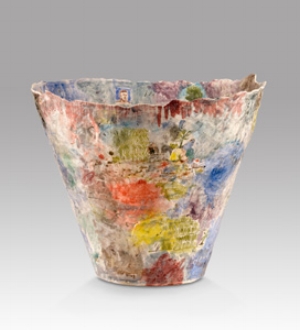 5 Bravura: 21st Century Australian Craft: MARGOT OSBORNE Stephen Benwell, Large flared vase , 2008, earthenware, 40 x 48 x 48.5cm. Maude Vizard-Wholohan Art Purchase Award 2009, Art Gallery of South Australia, Adelaide. Image courtesy and © the artist, and Niagara Galleries, Melbourne