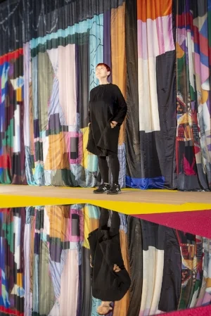 8 energising emotion: sally smart and the ballets russes: caren florance, canberra Sally Smart in her installation of ‘NGA Play’, National Gallery of Australia (NGA), Canberra, November 2018; image courtesy NGA, Canberra