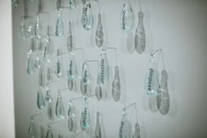 9 past and present: revisiting the artemis women’s art movement: annette pedersen, perth Penny Bovell, Down Pour , 2018, installation detail, ‘No Second Thoughts: Reflections on the ARTEMIS Women’s Art Forum’, Lawrence Wilson Art Gallery (LWAG), University of Western Australia, Perth, 2018; image courtesy the artist and LWAG, Perth; photo: Ilkka K Photography