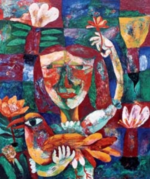 16 BOOKS: Wang Lan: NICHOLAS JOSE Book cover with image of Lucky When Dropped (detail), 2006, acrylic on canvas, 121 x 106.5cm